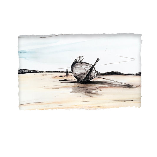 CASTAWAY - Shipwreck Boat Bád Eddie County Donegal by Stephen Farnan