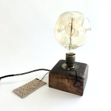 Load image into Gallery viewer, Dromod Table Lamp - 500 year old Spalted Irish Oak

