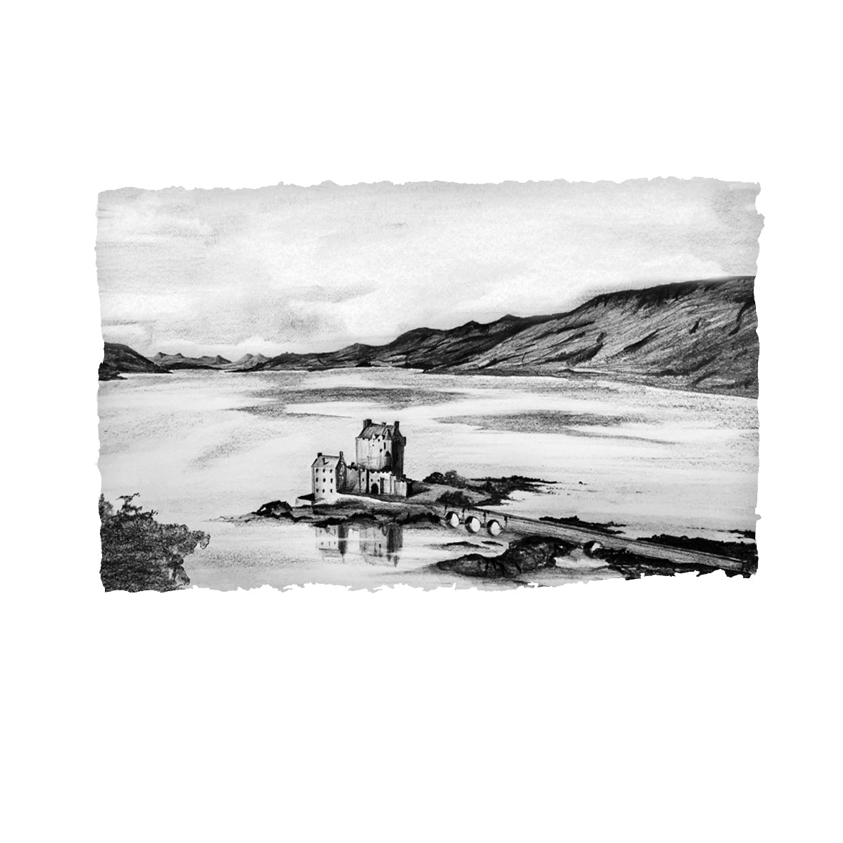 EILEAN DONAN CASLTE, SCOTLAND - Scottish Highlands Castle loch Britain by Stephen Farnan Made in Ireland - H13
