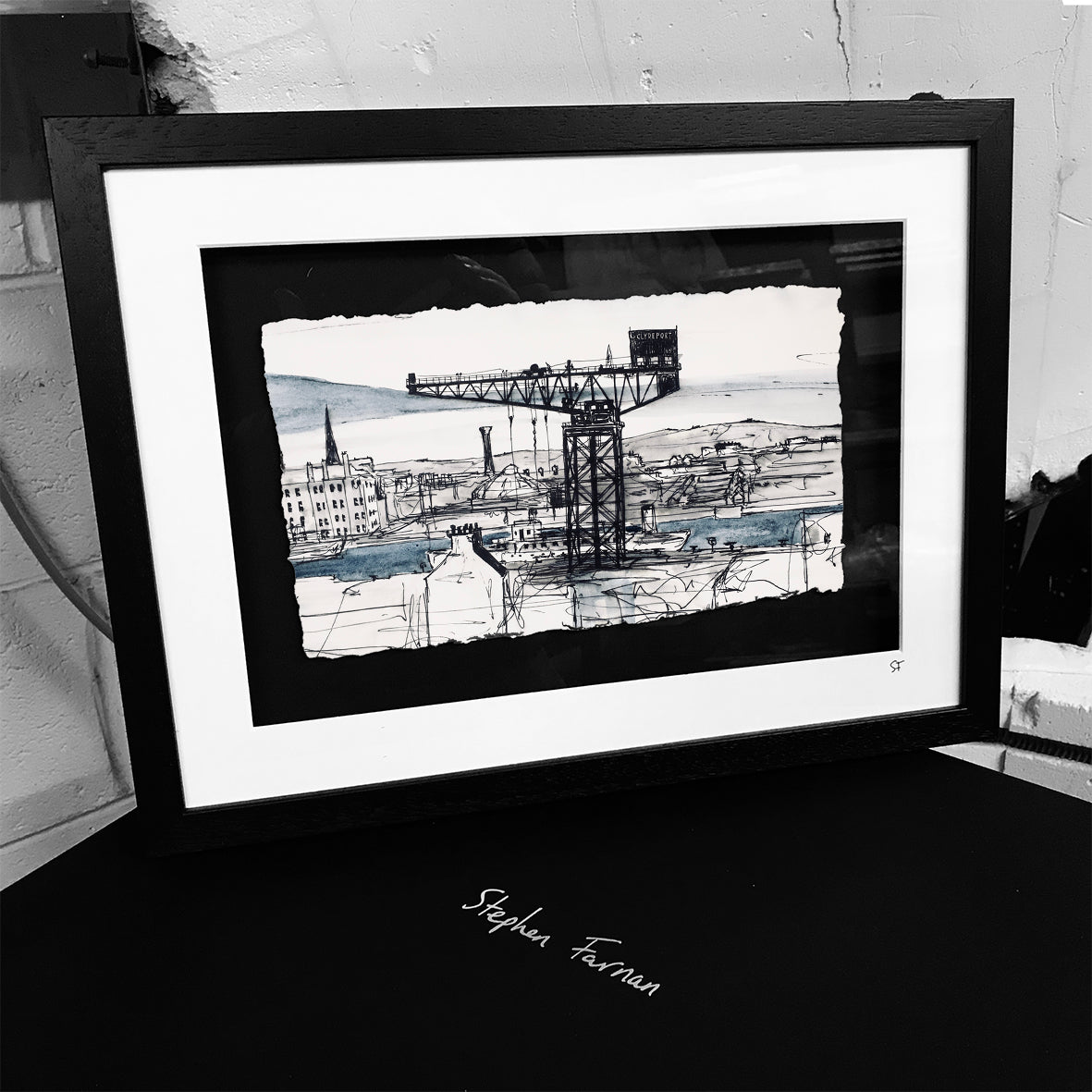 FINNIESTON CRANE, GLASGOW - Iconic Crane in docklands of Glasgow City by Stephen Farnan Made in Ireland