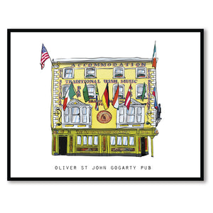 OLIVER ST JOHN GOGARTY - Dublin Pub Print - Made in Ireland
