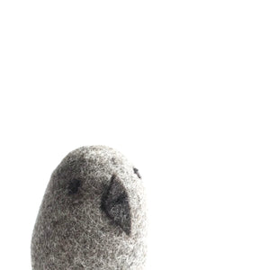 GREY BIRD - Felt Wool Animal Art by Flock Studio - Made in Dublin, Ireland