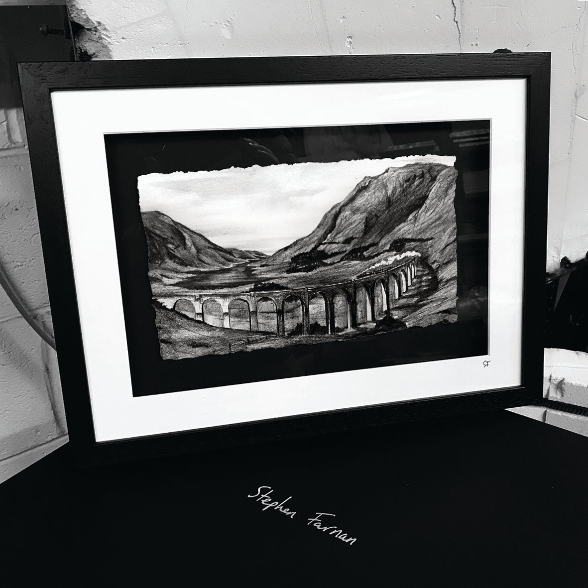 GLENFINNAN VIADUCT - Iconic Train line in Scottish Highlands - Harry Pottery Hogwarts Express by Stephen Farnan Made in Ireland - G24