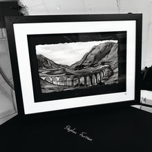 Load image into Gallery viewer, GLENFINNAN VIADUCT - Iconic Train line in Scottish Highlands - Harry Pottery Hogwarts Express by Stephen Farnan Made in Ireland - G24
