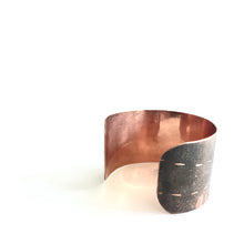 Load image into Gallery viewer, Copper Etched Traffic Cuff - by Ghost &amp; Bonesetter - Made in Belfast
