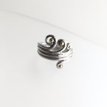 Load image into Gallery viewer, Crown Ring - solid Silver with Gold plate
