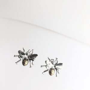 BUMBLE BEE Earrings Gold Plated on solid Silver