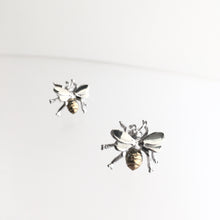 Load image into Gallery viewer, BUMBLE BEE Earrings Gold Plated on solid Silver
