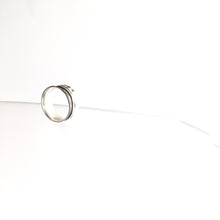 Load image into Gallery viewer, Silver Double Banded Beaten Ring - by Ghost &amp; Bonesetter - Made in Belfast
