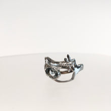 Load image into Gallery viewer, Dragonfly Ring with Blue Topaz - Solid Silver &amp; Gold Plate (small)
