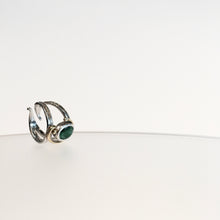 Load image into Gallery viewer, Jasmine Ring with Emerald - Solid Silver &amp; Gold Plate
