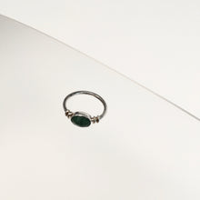Load image into Gallery viewer, Senna Ring with Emerald - Solid Silver &amp; Gold Plate
