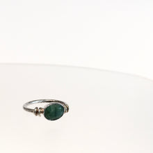 Load image into Gallery viewer, Senna Ring with Emerald - Solid Silver &amp; Gold Plate
