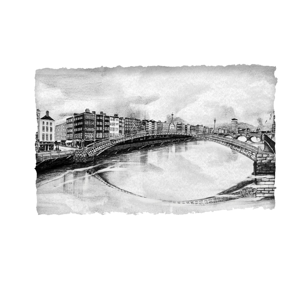 HA'PENNY BRIDGE, DUBLIN - Old Bridge in the Heart of Dublin City by Stephen Farnan Made in Ireland