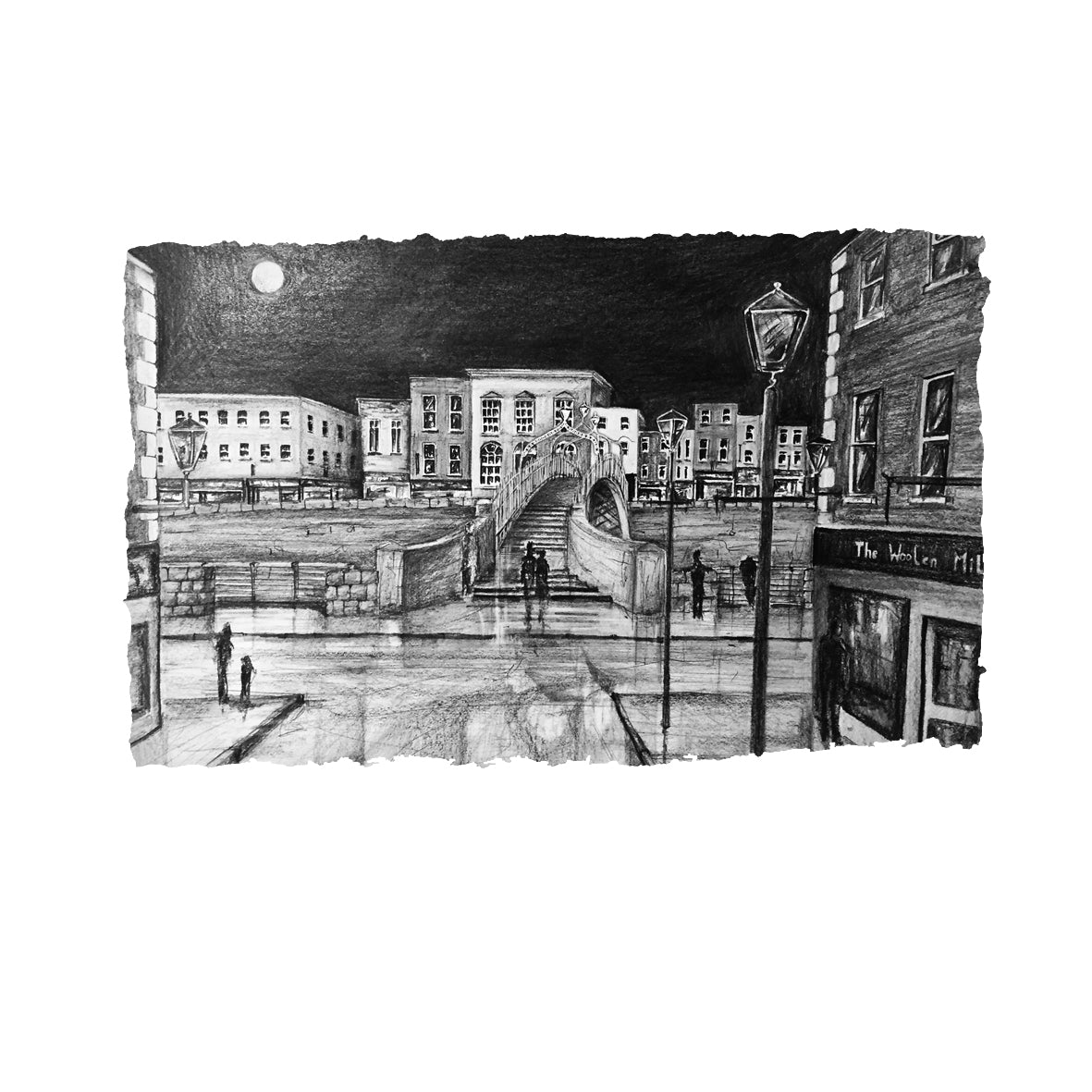 HA’PENNY BRIDGE BY NIGHT - Iconic River Liffey Footbridge County Dublin by Stephen Farnan