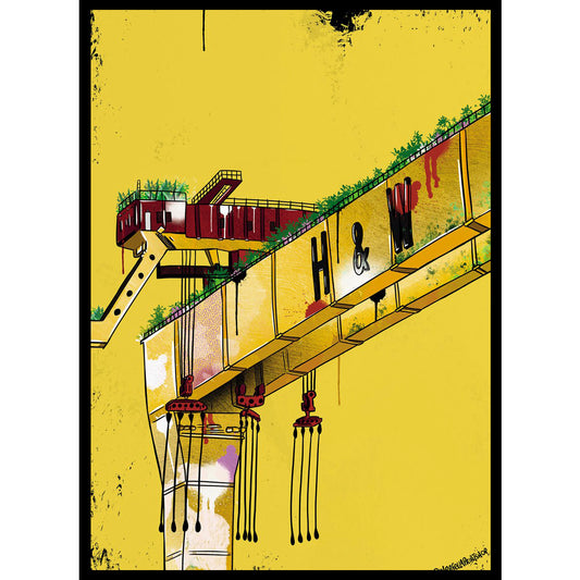 Harland and Wolff - Yella Cranes - Print
