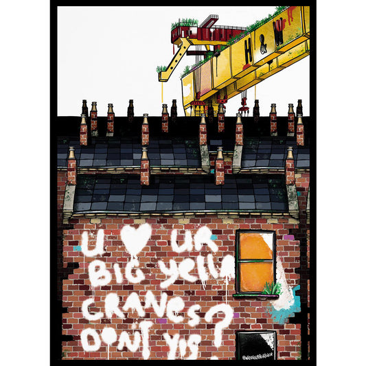 Harland and Wolff - Yella Cranes II - Print