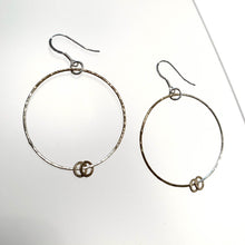 Load image into Gallery viewer, Silver &amp; Gold Dipped Large Hoop Earrings
