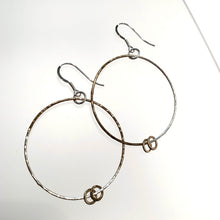 Load image into Gallery viewer, Silver &amp; Gold Dipped Large Hoop Earrings
