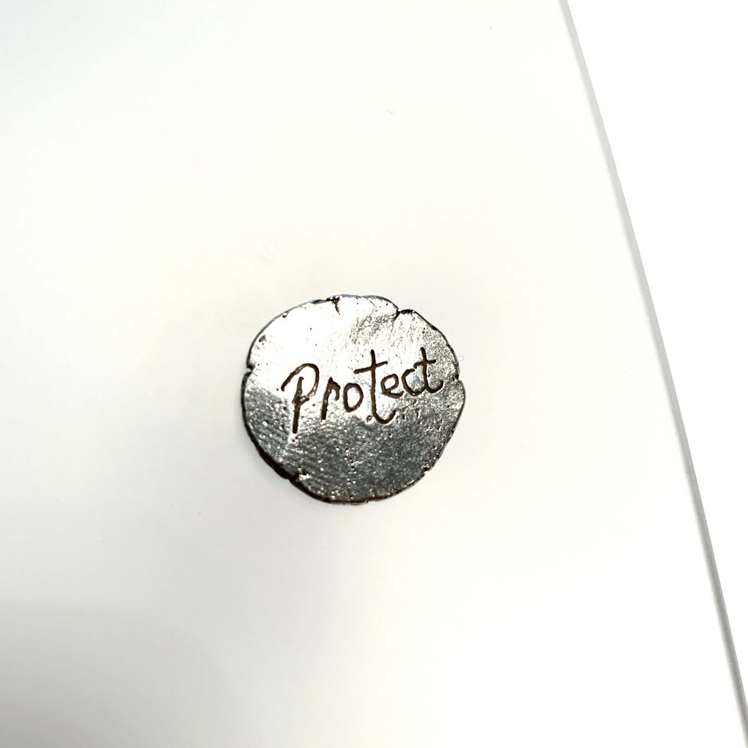 Silver Protect Token Charm