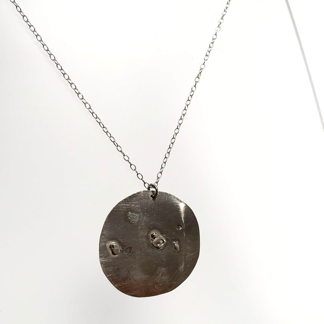 Silver Gealach Disc Pendant