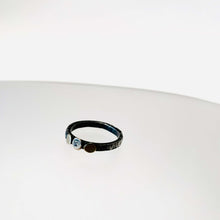 Load image into Gallery viewer, Oxidised Silver &amp; 18ct Gold Beaten Ring
