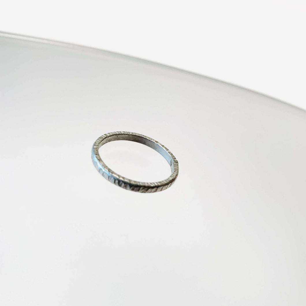 Silver Beaten Ring