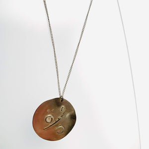 Gold Plated Gealach Disc Pendant