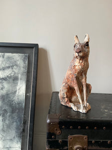 'Alert' - Irish Hare - Handmade Ceramic Sculpture