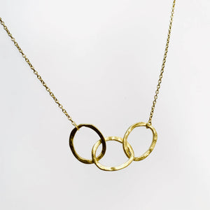 Gold 3 Oval Necklace