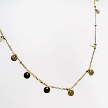 Load image into Gallery viewer, Gold Drop Disc Necklace
