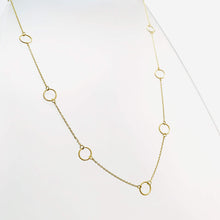 Load image into Gallery viewer, Gold 9 Circle Necklace
