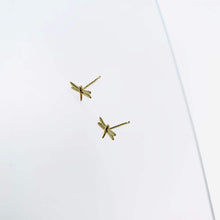 Load image into Gallery viewer, Gold Dragonfly Studs
