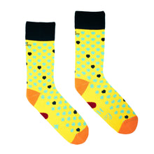 Load image into Gallery viewer, LOVE IS LOVE - Mainly Yellow - Single Pair of Girls Socks
