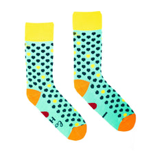 Load image into Gallery viewer, LOVE IS LOVE - Mainly Green - Single pair of Girls socks
