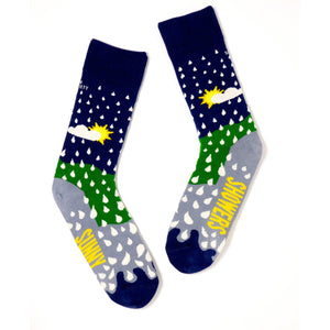 SUNNY SPELLS AND SCATTERED SHOWERS - Funny Irish Socks Made in Ireland