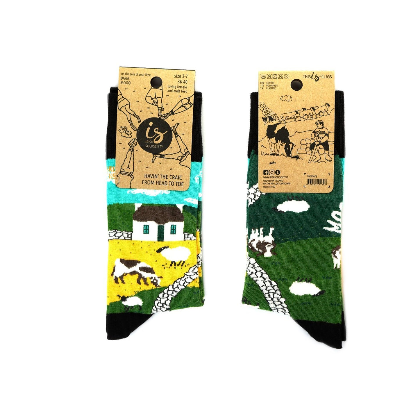 THE IRISH LANDSCAPE - Funny Irish Socks Made in Ireland