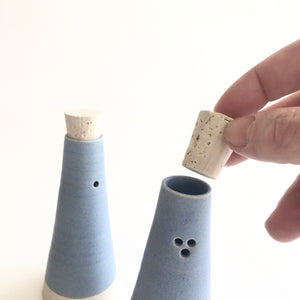 BOY BLUE - Salt & Pepper Shaker - Hand Thrown Contemporary Irish Pottery