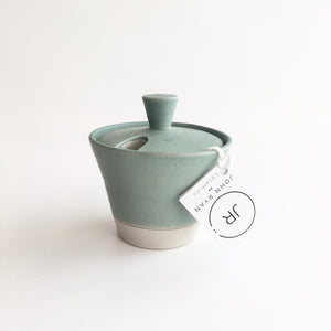 IRISH GREEN - Sugar Bowl - Hand Thrown Contemporary Irish Pottery