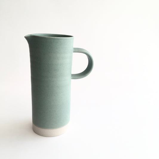 IRISH GREEN - Tall Handled Jug - Hand Thrown Contemporary Irish Pottery