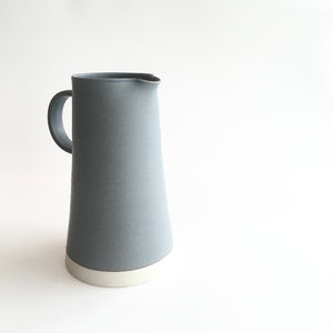 CONICAL JUG - Soft Grey - Handled - Hand Thrown Contemporary Irish Pottery