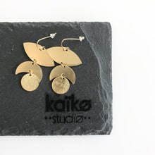 Load image into Gallery viewer, Drop Leaf Brass Earrings - Kaiko - Made in Ireland
