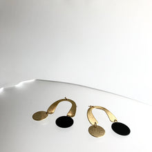 Load image into Gallery viewer, Drop Bend Leaf Brass Earrings - Kaiko - Made in Ireland
