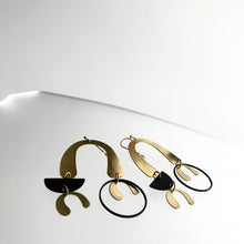 Load image into Gallery viewer, Drop Helicopter Brass Earrings - Kaiko - Made in Ireland
