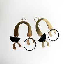 Load image into Gallery viewer, Drop Helicopter Brass Earrings - Kaiko - Made in Ireland
