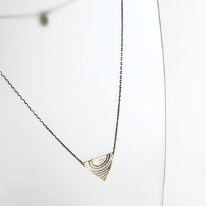 Rainbow Geometric Brass Necklace - Kaiko - Made in Ireland