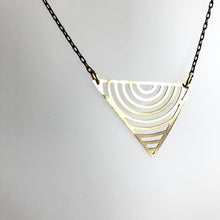 Load image into Gallery viewer, Rainbow Geometric Brass Necklace - Kaiko - Made in Ireland
