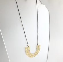 Load image into Gallery viewer, Half Circle Geometric Brass Necklace - Kaiko - Made in Ireland

