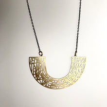 Load image into Gallery viewer, Half Circle Geometric Brass Necklace - Kaiko - Made in Ireland
