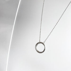 DOORUS - Silver Hammered Ring Necklace - Made in Ireland